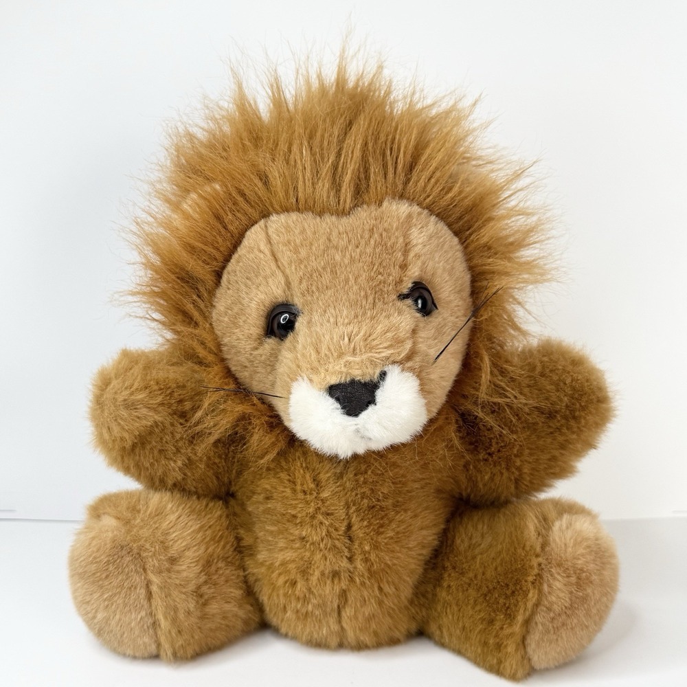 Vintage 1980s Yangjee Lion Hand Puppet Plush Stuffed Animal Toy Brown 12"